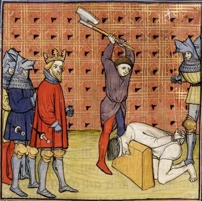 Beheading was deemed as one of the most honorable and least painful way to be executed in the Middle Ages. If a sharp enough axe was used, a person could be decapitated with one swift blow, allowing for an instantaneous death. Because of this, beheadings were often reserved for nobles, knights even royalty.