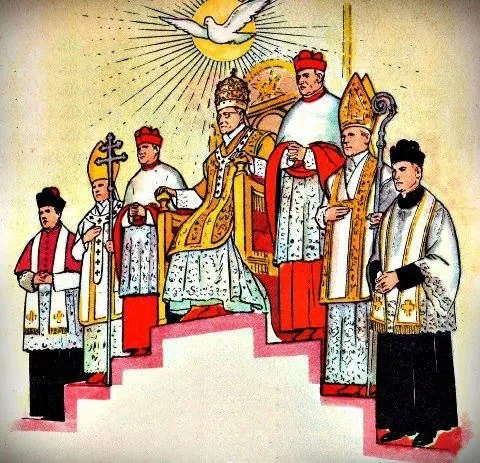 Depiction of the catholic clergy.