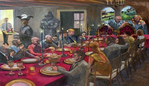 A feast in a lord's hall.