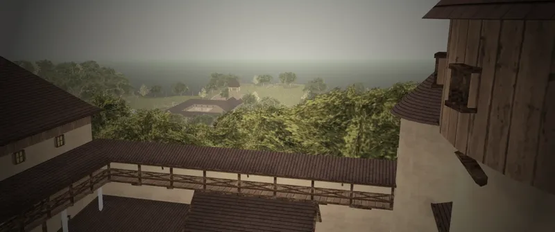 Inside a castle’s walls