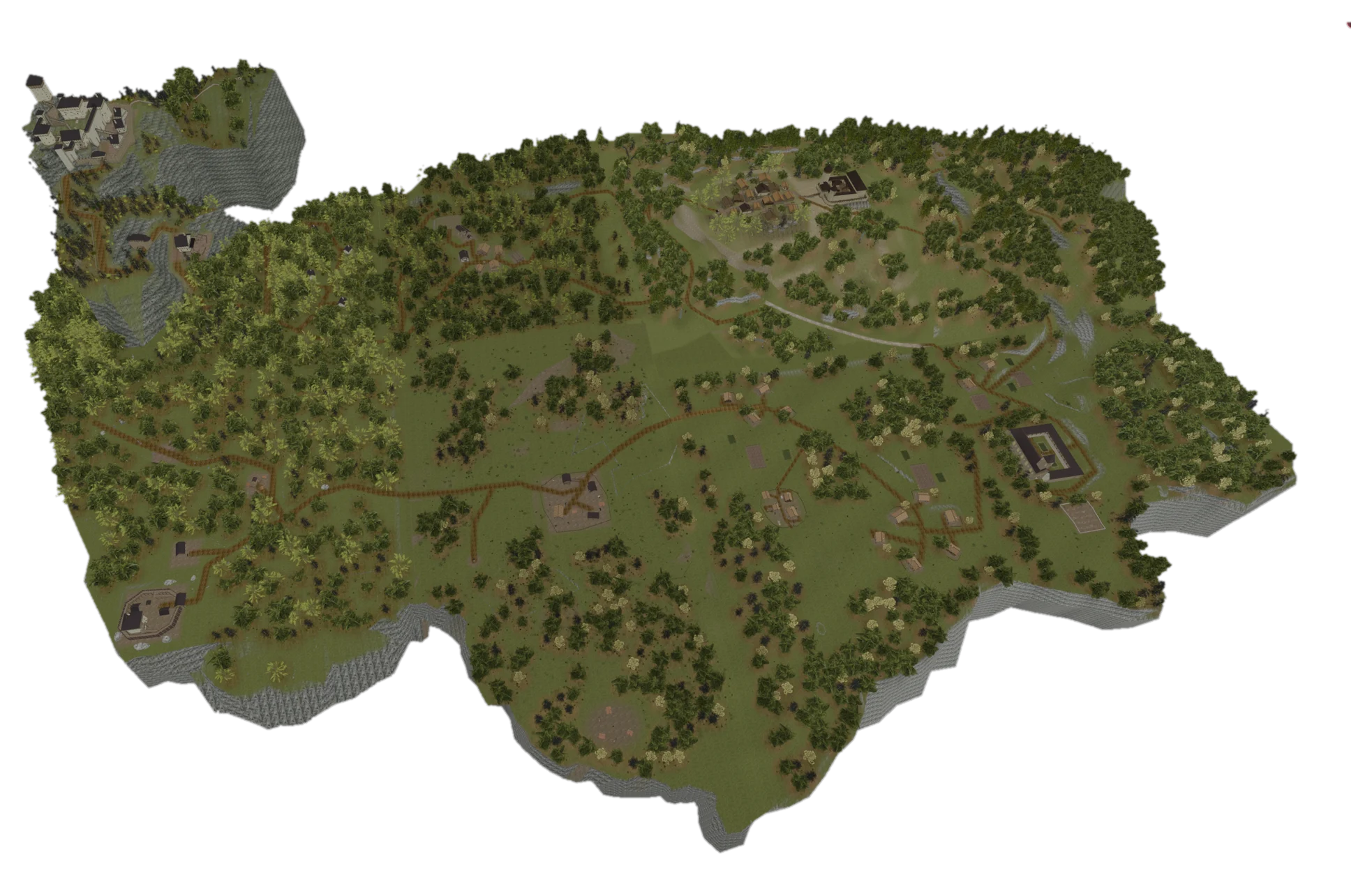 The whole map by day, seen from above